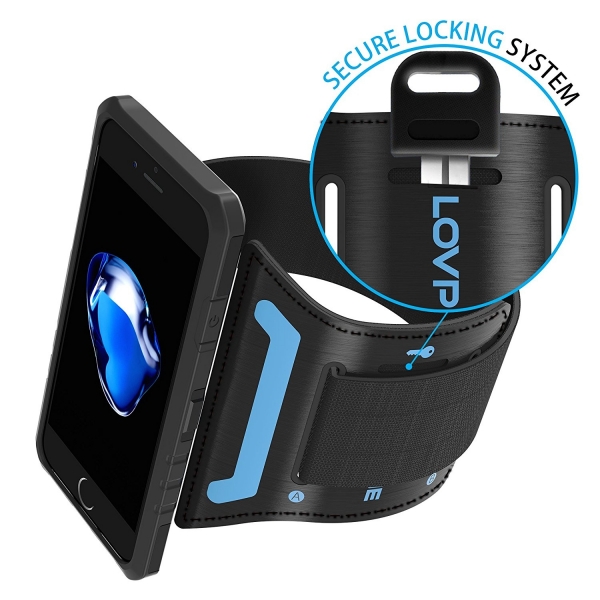 LOVPHONE Apple iPhone 7 Plus/8 Plus Kol Band� ve K�l�f (L)-Black