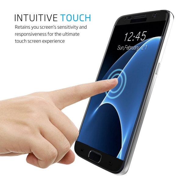 LOVPHONE Galaxy S7 Temperli Cam Ekran Koruyucu (Siyah)