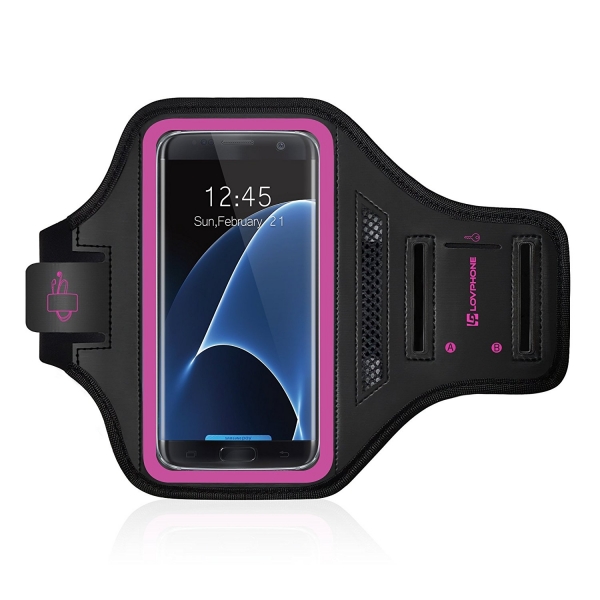 LOVPHONE Samsung Galaxy S7 Edge Kou Kol Band-Rosy