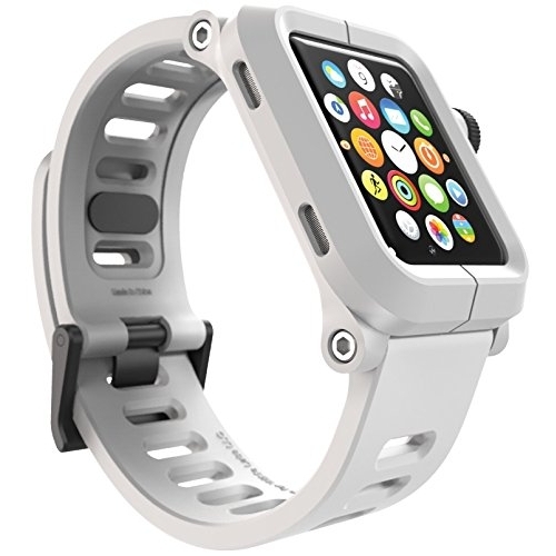 LUNATIK Apple Watch Seri 1 Klf/Silikon Kay (42mm)-White