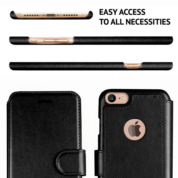 LUPA iPhone 7 Plus Slim Czdan Klf-Black