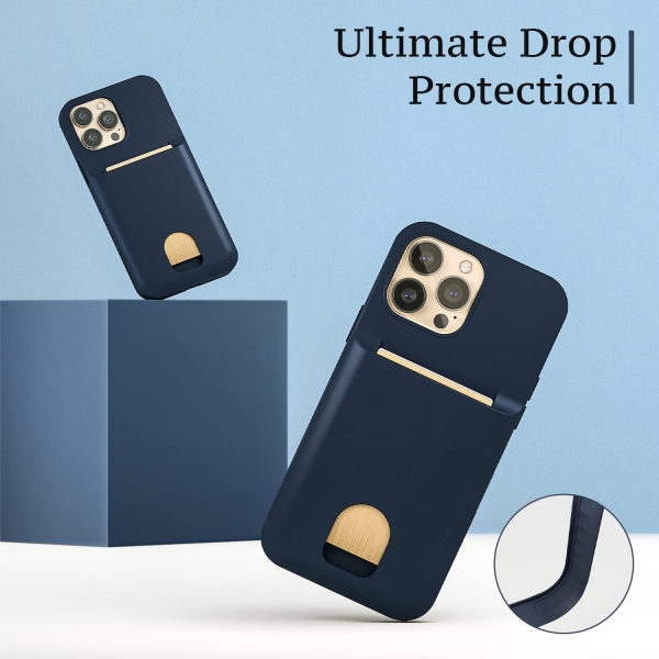 LUPA Legacy Serisi iPhone 13 Pro Czdan Klf-Midnight Blue