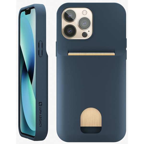 LUPA Legacy Serisi iPhone 13 Pro Max Czdan Klf-Midnight Blue