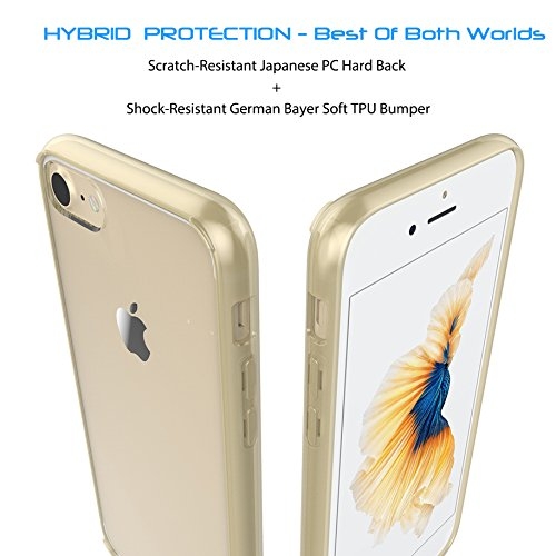 LUVVITT Apple iPhone 7 Hybrid Klf-Transparent Gold