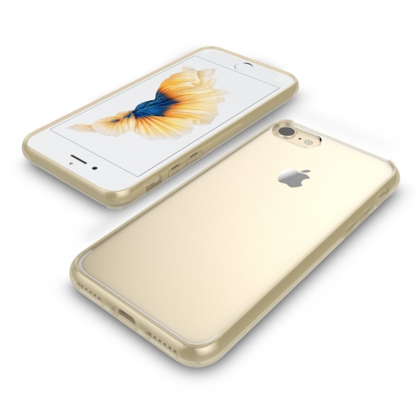 LUVVITT Apple iPhone 7 Hybrid Klf-Transparent Gold
