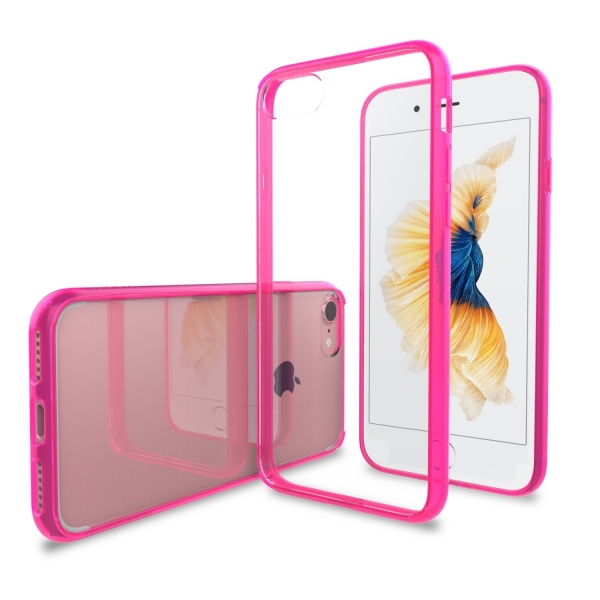 LUVVITT Apple iPhone 7 Hybrid Klf-Transparent Pink