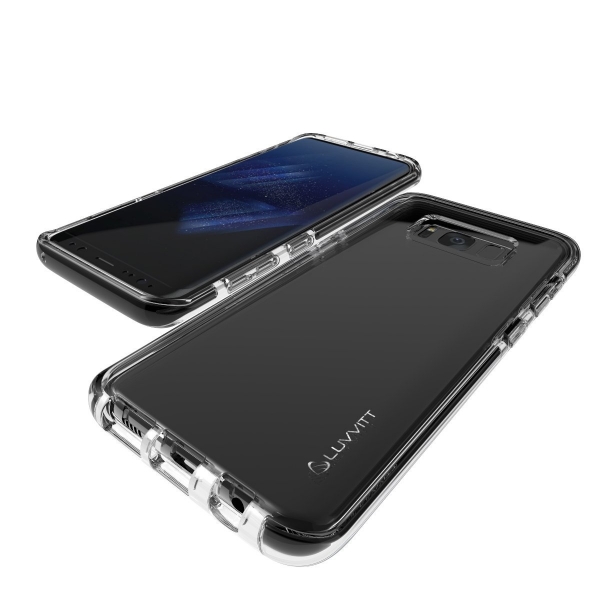 LUVVITT Galaxy S8 Plus Bumper effaf / Siyah Klf (MIL-STD-810G)