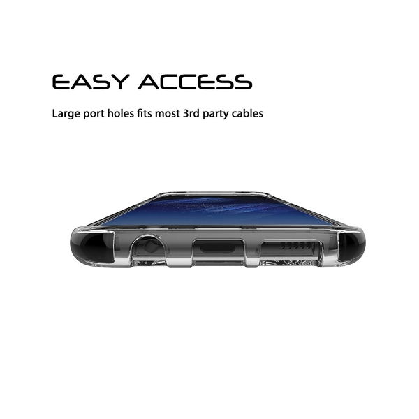 LUVVITT Galaxy S8 Plus Bumper effaf / Siyah Klf (MIL-STD-810G)