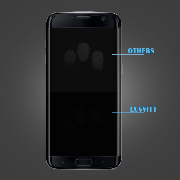 LUVVITT Samsung Galaxy S7 Edge Temperli Cam Ekran Koruyucu (Siyah)