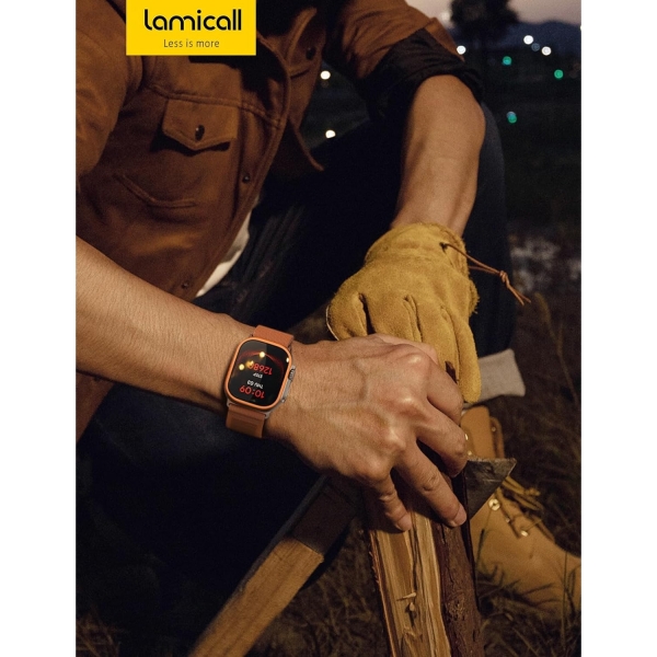 Lamicall Apple Watch Ultra 2.Nesil Ekran Koruyucusu-Orange