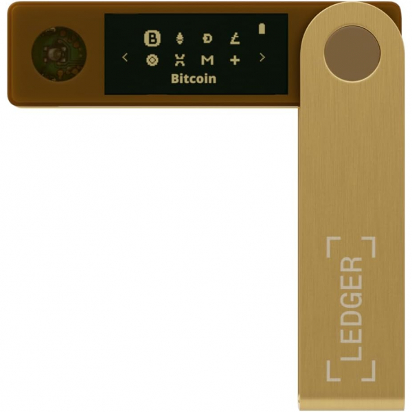 Ledger Nano X Bitcoin Para Czdan(Cold Wallet)(Gold)