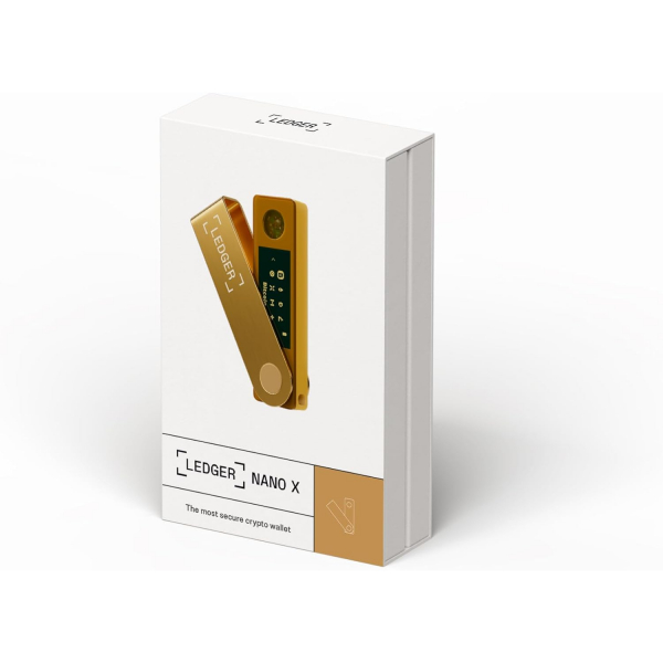 Ledger Nano X Bitcoin Para Czdan(Cold Wallet)(Gold)