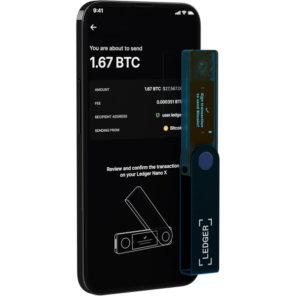 Ledger Nano X Bitcoin Para Czdan(Cold Wallet)(Blue)