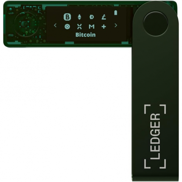 Ledger Nano X Bitcoin Para Czdan(Cold Wallet)(Green)