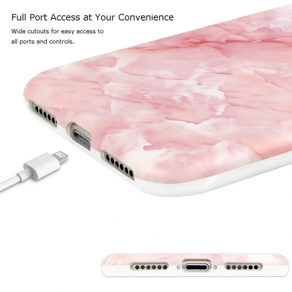 Leminimo iPhone 7 Plus Klf-Pink Marble