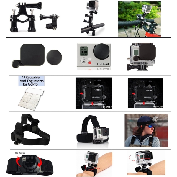 LifeLimit SB111111 Hero 7/6/5/ Gopro Hero 4/3/2/ HD Kit