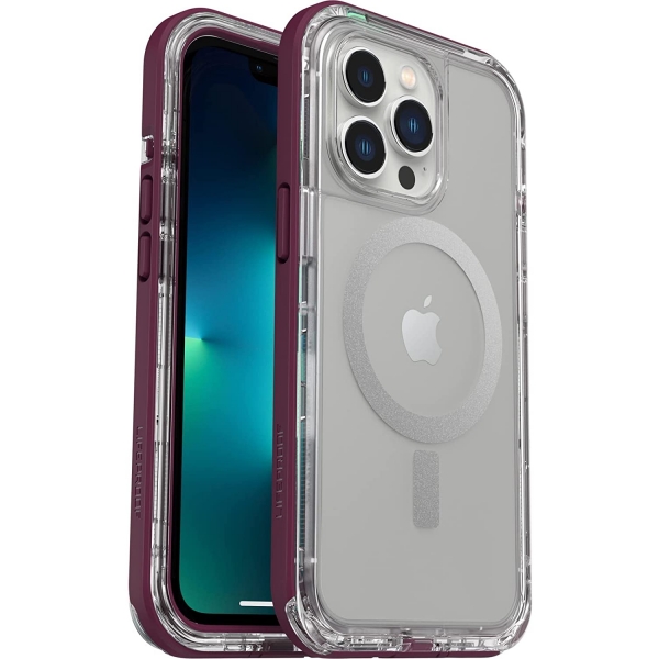 LifeProof Next Serisi iPhone 13 Pro MagSafe Uyumlu Klf -Purple Clear