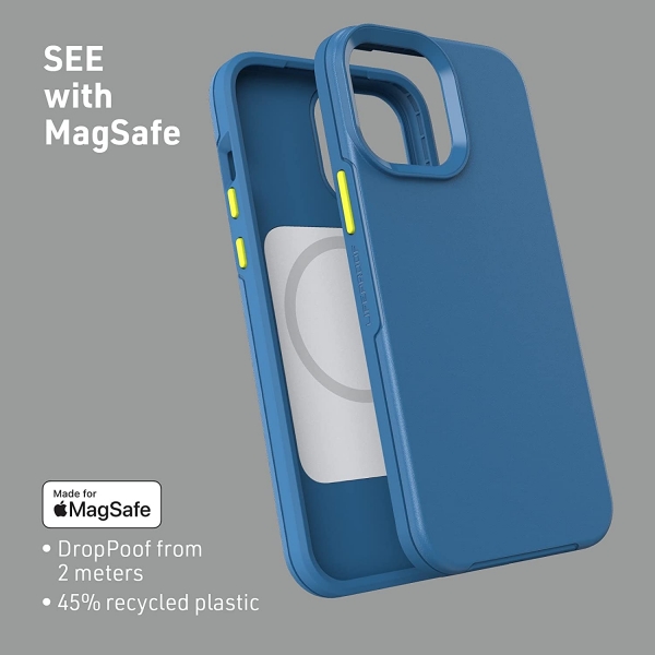 LifeProof See Serisi iPhone 13 Pro Max MagSafe Uyumlu Klf -Blue
