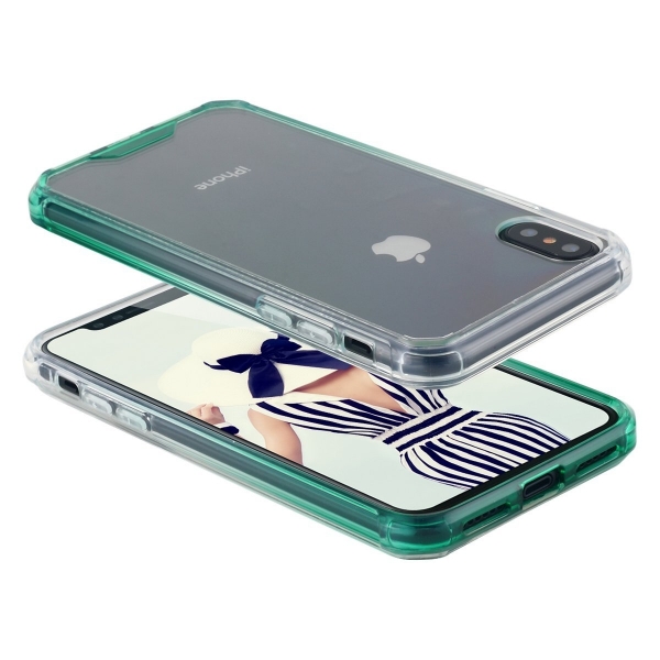 Lontect Apple iPhone X Bumper Klf-Clear Green