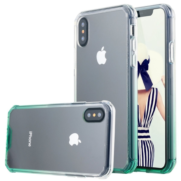 Lontect Apple iPhone X Bumper Klf-Clear Green