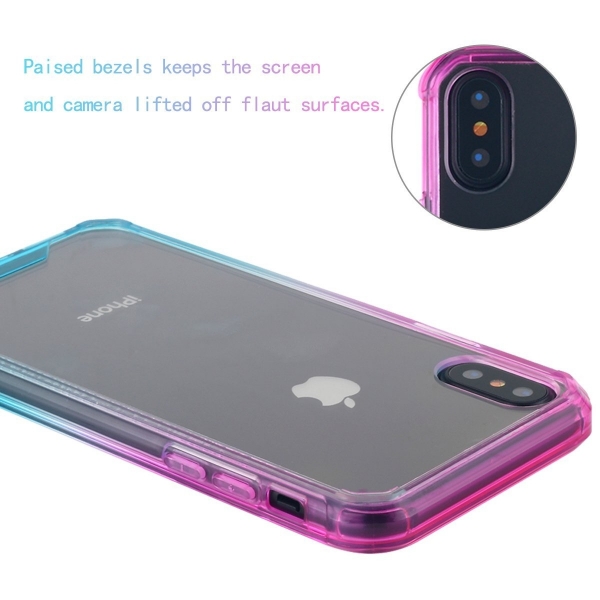 Lontect Apple iPhone X Bumper Klf- Pink Blue