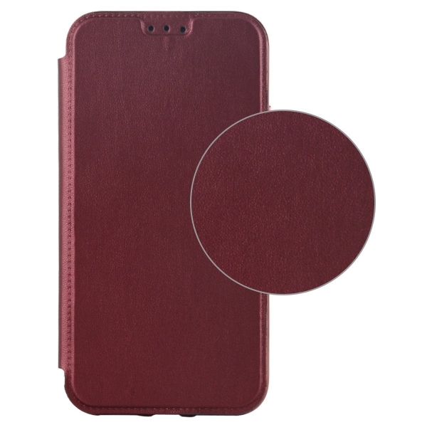 Lontect Apple iPhone X Deri C�zdan K�l�f- Rose Red