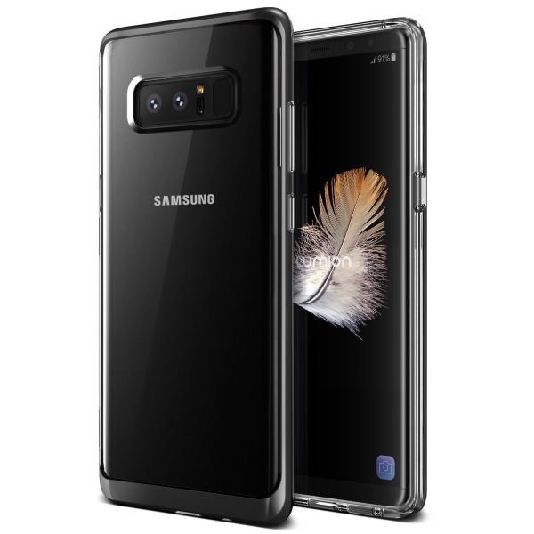 Lumion Samsung Galaxy Note 8 Diamont Seri Bumper Klf (MIL-STD-810)-Black Metallic