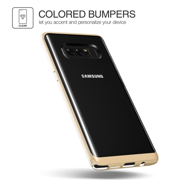 Lumion Samsung Galaxy Note 8 Diamont Seri Bumper Klf (MIL-STD-810)-Gold Sand