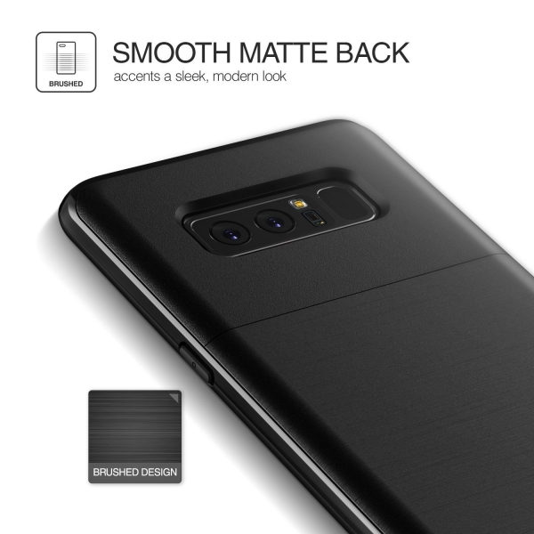 Lumion Samsung Galaxy Note 8 Gardien Serisi Klf (MIL-STD-810)-Black Metallic