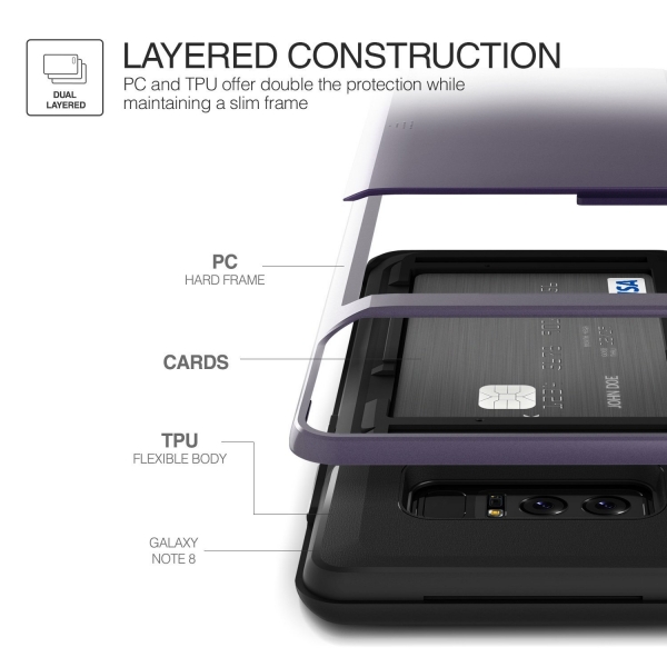 Lumion Samsung Galaxy Note 8 Osprey Serisi Klf (MIL-STD-810)-Orchid Purple