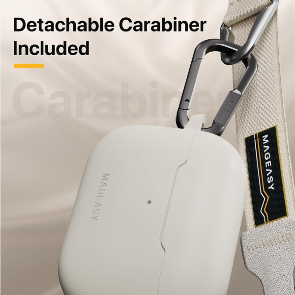 MAGEASY AirPods Pro 1/2.Nesil Skin Klf-Starlight White 