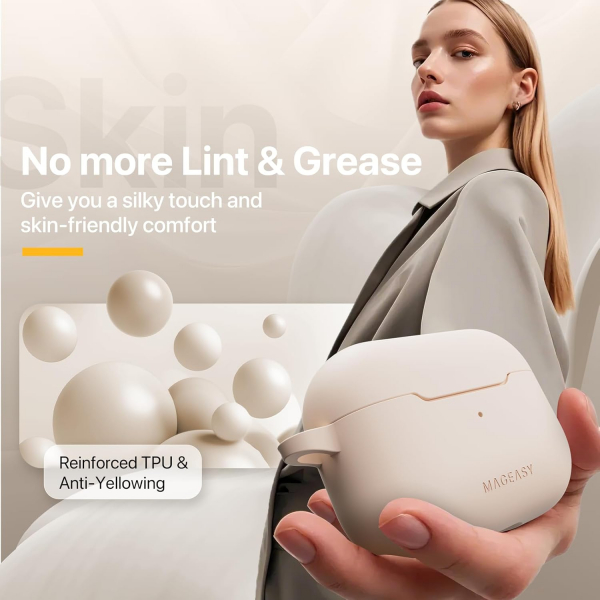 MAGEASY AirPods Pro 1/2.Nesil Skin Klf-Gray