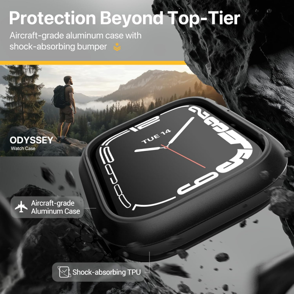 MAGEASY Apple Watch 10 46mm Bumper Klf-Slate Gray