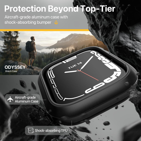 MAGEASY Apple Watch 11/10 42mm Bumper K�l�f-Natural Titanium