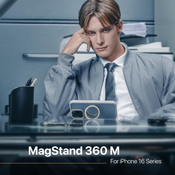MAGEASY Apple iPhone 16 Pro Max MagStand Klf-Titanium 