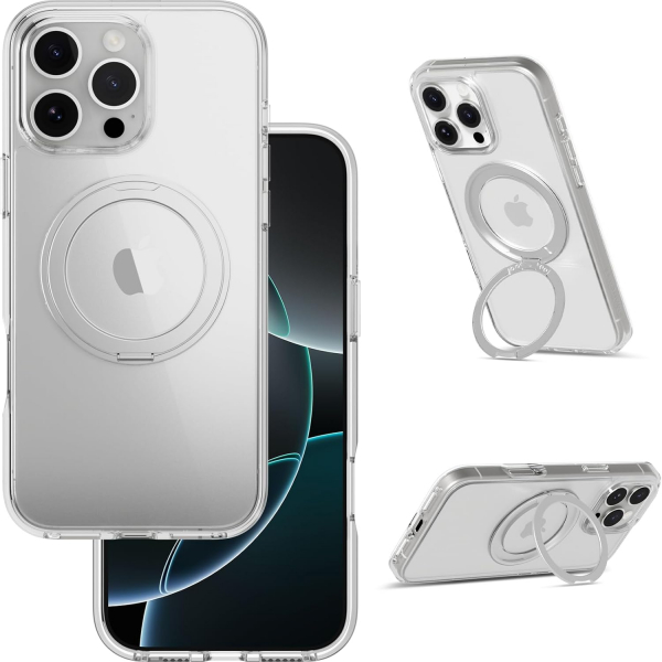 MAGEASY Apple iPhone 16 Pro Max MagStand Klf-Transparent 