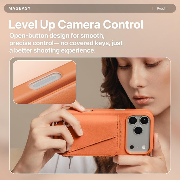 MAGEASY Apple iPhone 17 Pro Max Pouch Klf-Coral