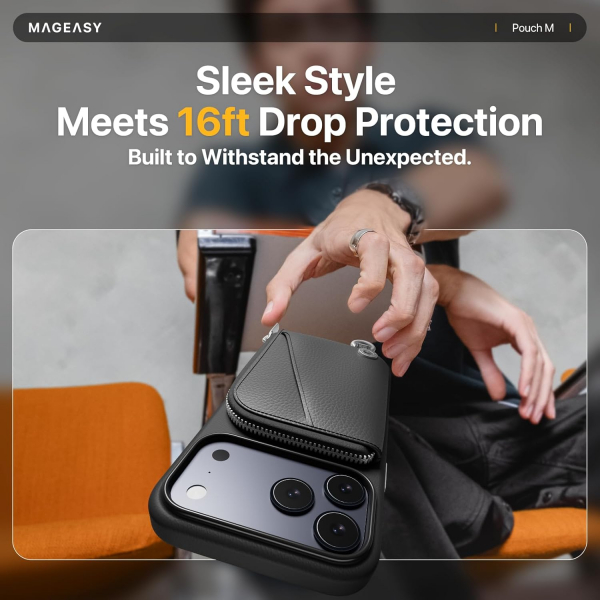 MAGEASY Apple iPhone 17 Pro Max Pouch Klf-Black