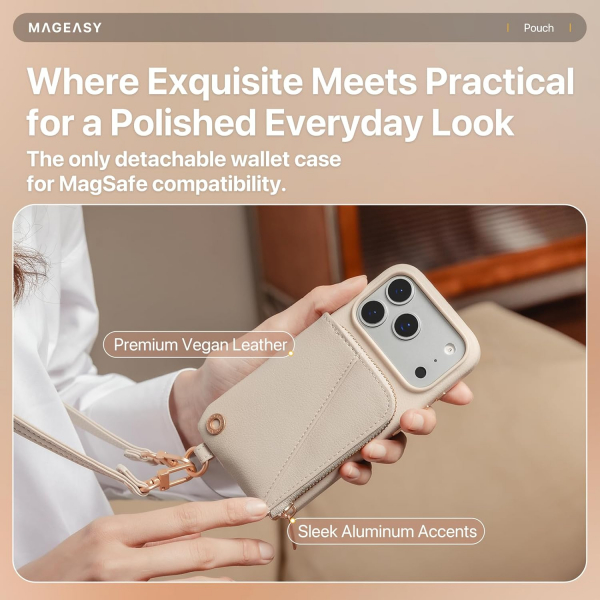 MAGEASY Apple iPhone 17 Pro Max Pouch Klf-Starlight