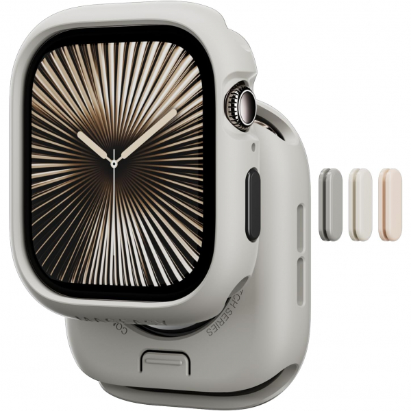 MAGEASY Apple Watch 10 46mm Bumper Klf-Concrete Gray
