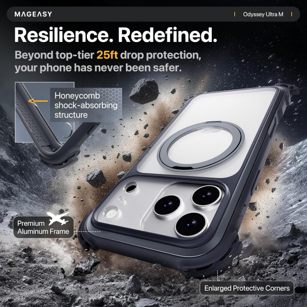 MAGEASY iPhone 17 Pro Max Odyssey Ultra M Klf-Mist Gray