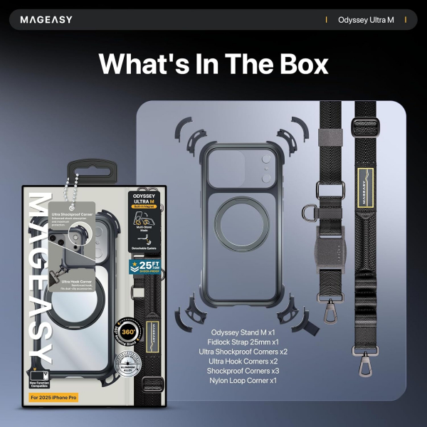 MAGEASY iPhone 17 Pro Max Odyssey Ultra M Klf-Midnight Black