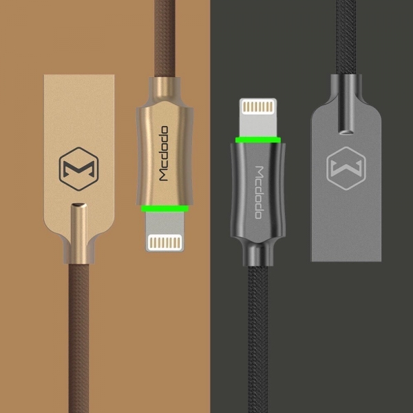 MCDODO Smart LED Lightning USB Kablo-4FT Gold