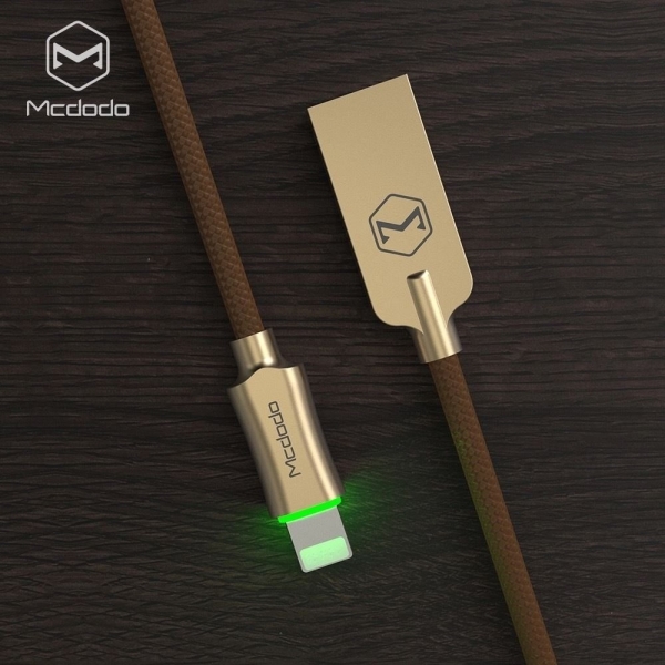 MCDODO Smart LED Lightning USB Kablo-4FT Gold