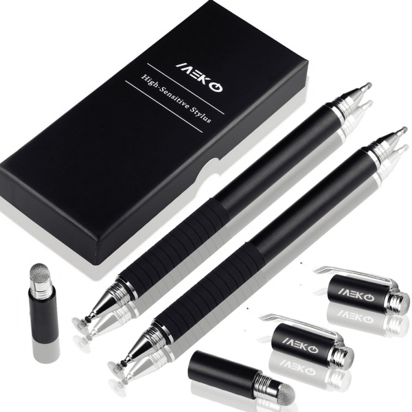 MEKO Precision Serisi Disc Stylus Kalem (2 Adet)-Black-Black