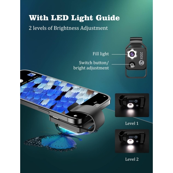 MIAO LAB LED Ikl Telefon Lensi (Siyah)