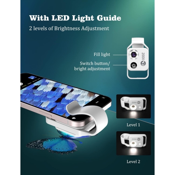 MIAO LAB LED Ikl Telefon Lensi (Beyaz)