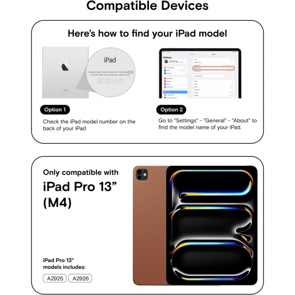 MOFT Apple iPad Pro M4 Folio Klf (13 in)-Sienna Brown