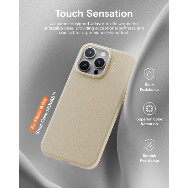 MOFT Apple iPhone 16 Pro Movas Klf-Earthen Beige