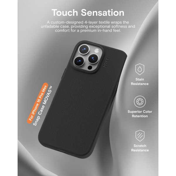MOFT Apple iPhone 16 Pro Max Movas Klf-Jet Black